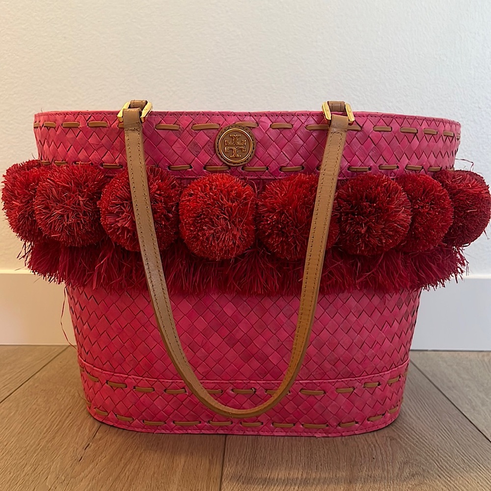 TORY BURCH frost Beachy Norah bucket tote